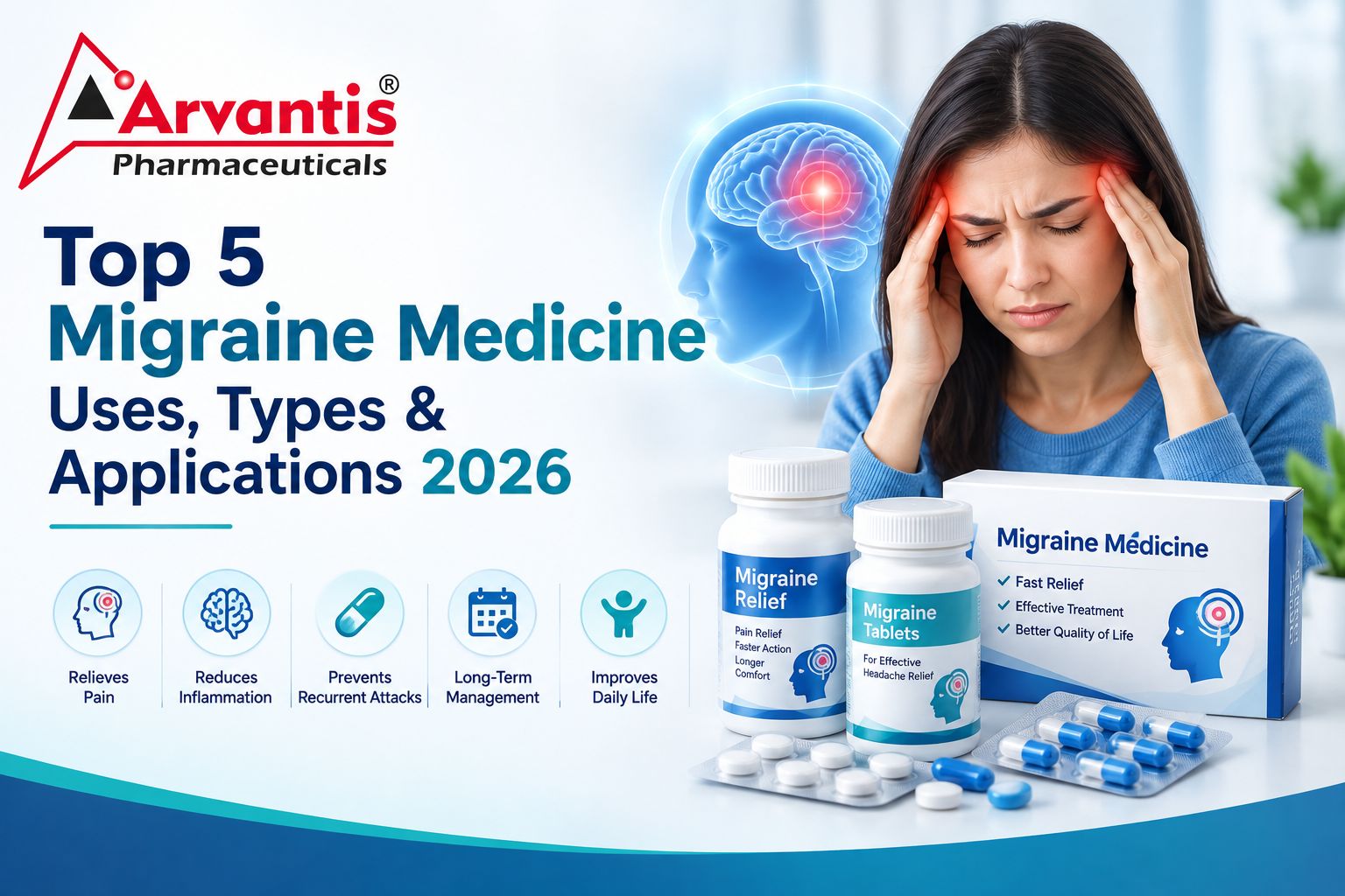 Top 5 Migraine Medicine Uses, Types & Applications 2026